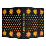 Yellow And  Orange Flowers Pattern Binder binder
