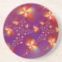 Yellow and Orange Flutterbyes Coaster