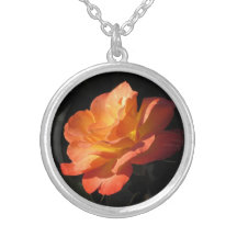 Yellow and Orange Rose Necklace