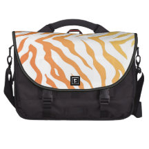 Yellow and Orange Zebra Stripes Laptop Bag
