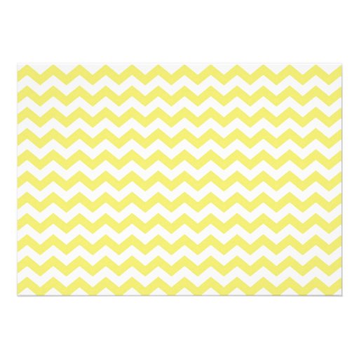 Yellow and Pink Chevron Invitation