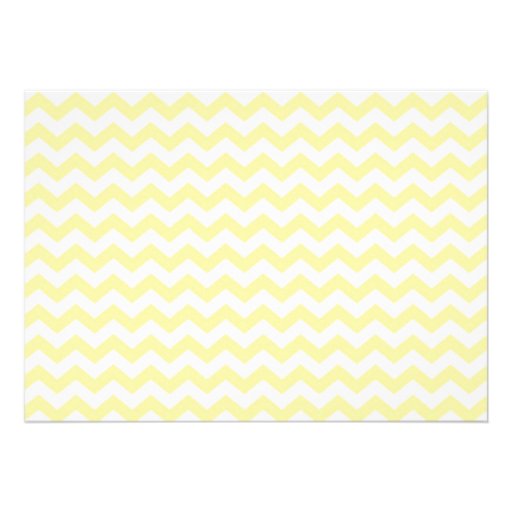 Yellow and Pink Chevron Invitation