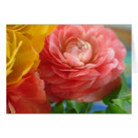 yellow and pink ranunculus card