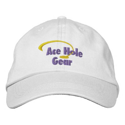 Yellow and Purple Ace Hole Gear Logo Embroidered Embroidered Baseball Caps by cdcootie