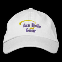 Yellow and Purple Ace Hole Gear Logo Embroidered embroidered hats