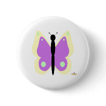 Yellow And Purple Butterfly buttons