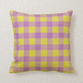 Yellow Gingham Pillows - Decorative & Throw Pillows Zazzle