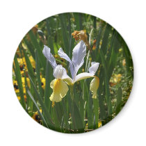 yellow and purple iris 12x10 magnets by Yarijik yellow and purple iris 12x10 magnets