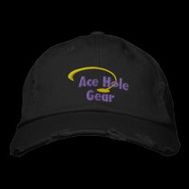 Yellow and Purple Logo Hat embroidered hats