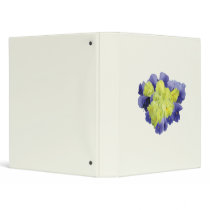 Yellow and Purple Pansy Heart binders