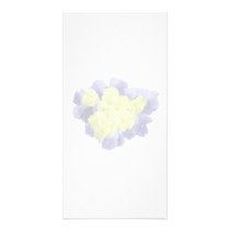 Yellow and Purple Pansy Heart photo cards