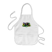 Yellow and Purple Pansy Trio aprons by SusanSavad Yellow and Purple Pansy Trio aprons