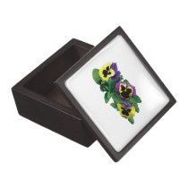 Yellow and Purple Pansy Trio premium gift boxes