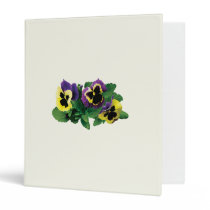 Yellow and Purple Pansy Trio binders