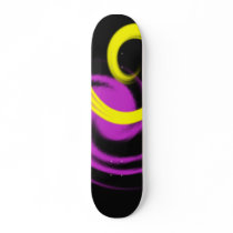 yellow and purple skateboards
