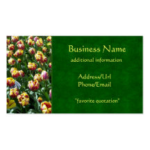 Yellow and Purple Tulips Business Cards