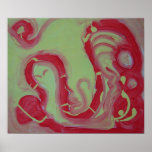 yellow and red abstract poster