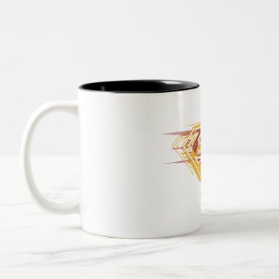 Yellow and Red Design mugs