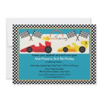 Yellow and Red Race Car Birthday Party