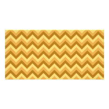Yellow and Tan Zigzag Stripes. Customized Photo Card