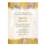 Yellow and White Artistic Wedding Invitation