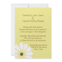 Yellow and White Daisy Wedding Invitation