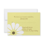 Yellow and White Daisy Wedding RSVP Cards Personalized Invite