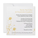Yellow and White Floral Wedding Invitation