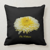 Yellow and White Flower Blossom Pillow pillows