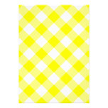 Yellow and White Gingham Personalized Invite