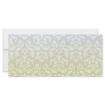 Yellow and white paisley pattern custom rack cards