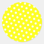 Yellow and White Polka Dots Sticker