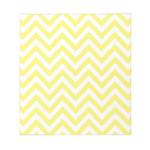 Yellow and White Stripe Zigzag Pattern Notepad