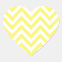 Yellow and White Stripe Zigzag Pattern Sticker