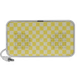 Yellow and Yellow Checkered Patterned Speakers speakers