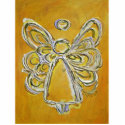 Yellow Angel Holiday Ornament photo sculptures