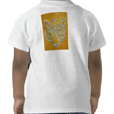Yellow Angel T-shirt (Image on Back) by donnabellasangels