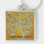 Yellow Angel Wings Keychain