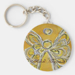 Yellow Angel Wings Keychain