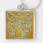 Yellow Angel Wings Keychain