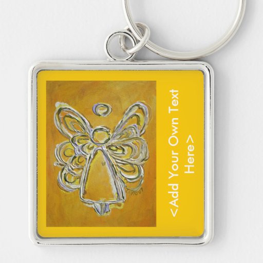 Yellow Angel Wings Keychain