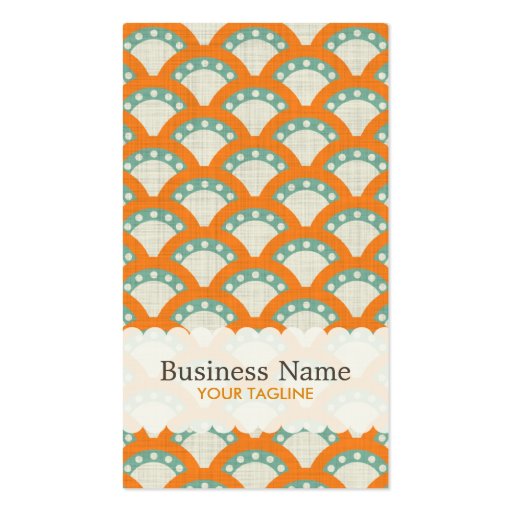 Yellow Antique Pattern Business Card (front side)