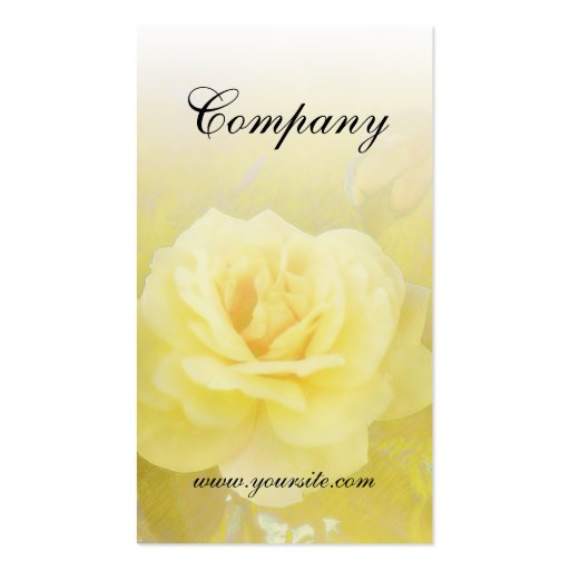 Yellow Antique Rose Blend Business Card Template