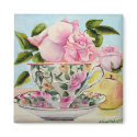 Yellow Apple & Tea Cup Magnet magnet