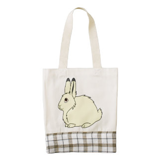 Yellow Arctic Hare Zazzle HEART Tote Bag