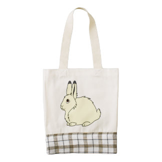 Yellow Arctic Hare Zazzle HEART Tote Bag