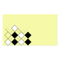 yellow argyle business cards