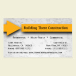 Yellow Arrow Construction Business Card business cards