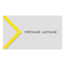 Yellow Arrow Personal Networking Business Cards