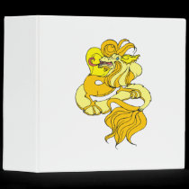 Yellow asian dragon binders
